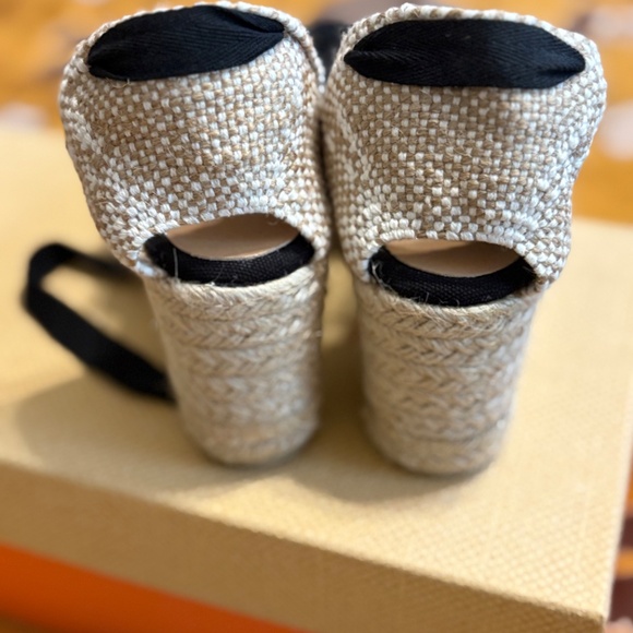 Black Castaner Carina 60 Wedge Espadrille Size 37, Worn Once - Picture 2 of 7